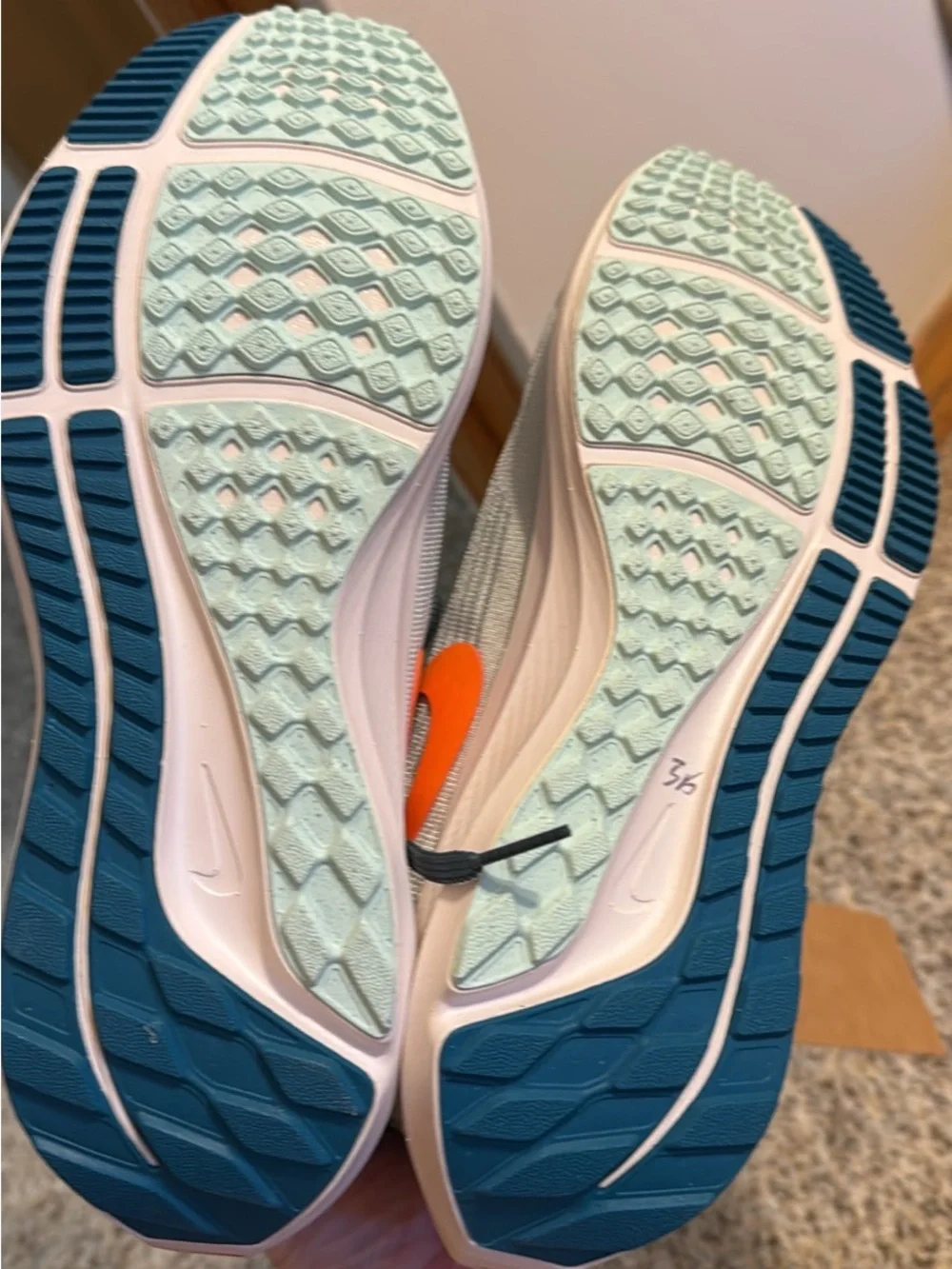 Nike Kids Blue and Orange Sneakers